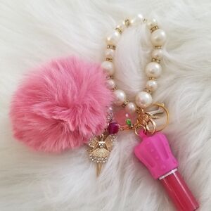 *NWT* Fairy Princess Keychain with Pearl Beads
